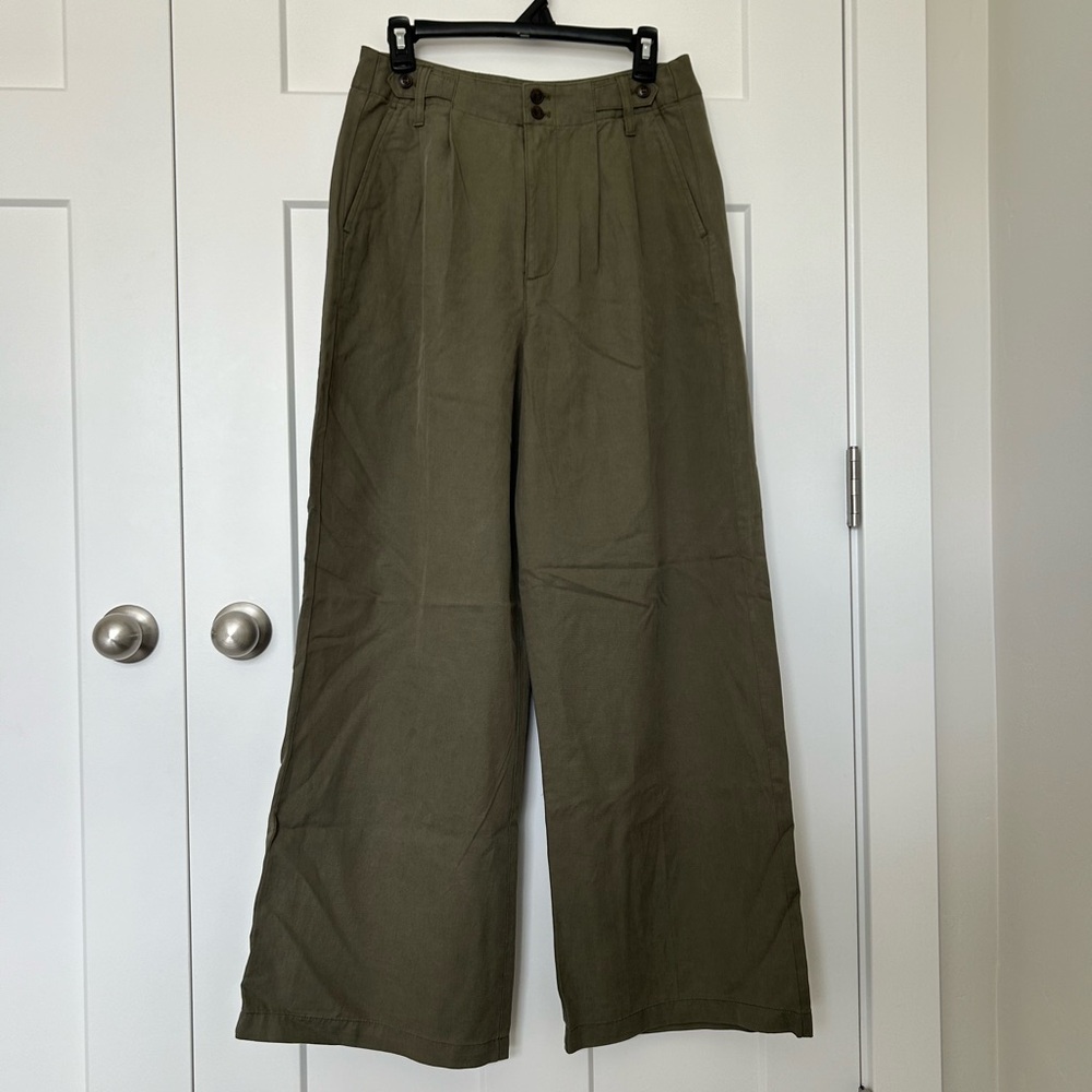 Madewell Olive Green Wide Leg Pants
